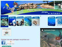 Tablet Screenshot of portovecchioplongee.fr